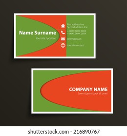 Modern simple business card template. Vector format.