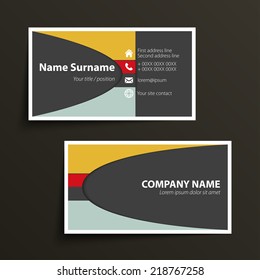 Modern simple business card template. Vector format.