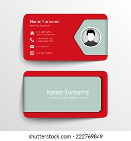 Modern simple business card template. Vector format.