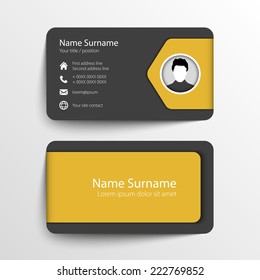 Modern simple business card template. Vector format.