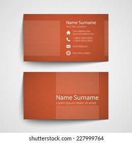 Modern simple business card template. Vector format.