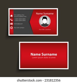 Modern simple business card template. Vector format.