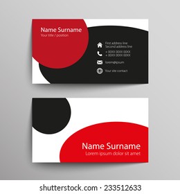 Modern simple business card template. Vector format.