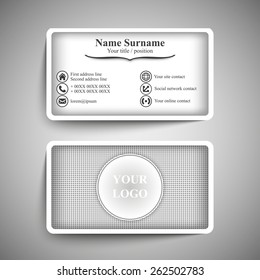 Modern simple business card template. Vector format.