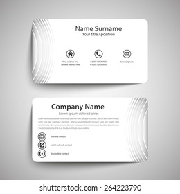 Modern simple business card template. Vector format.