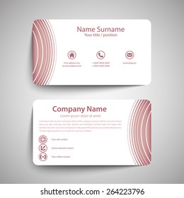 Modern simple business card template. Vector format.