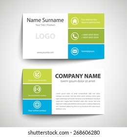 Modern simple business card template. Vector format.