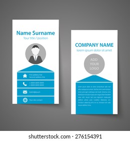 Modern simple business card template. Vector format.