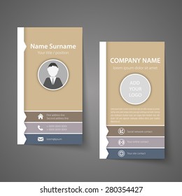 Modern simple business card template. Vector format.