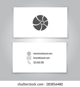 Modern simple business card template with logo. Vector illustration.
