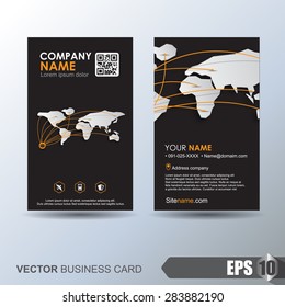 Modern simple business card template, business card for logistics or transport