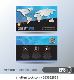 Modern simple business card template ,business card for logistics or transport