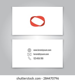 Modern simple business card template with logo. Vector illustration.