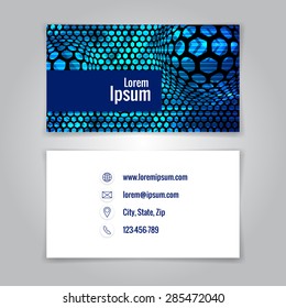 Modern simple business card template. Vector illustration.