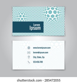 Modern simple business card template. Vector illustration.