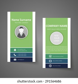 Modern simple business card template. Vector format.