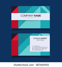 Modern simple business card template. Vector illustration