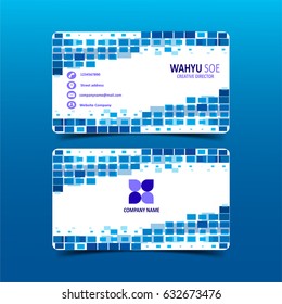 Modern simple business card template. Vector format.