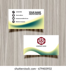 Modern simple business card template. Vector format.
