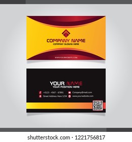 Modern simple business card vector template