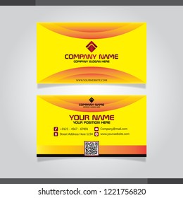 Modern simple business card vector template