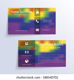 Modern simple business card vector template.