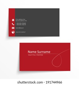 Modern Simple Business Card Vector Template.