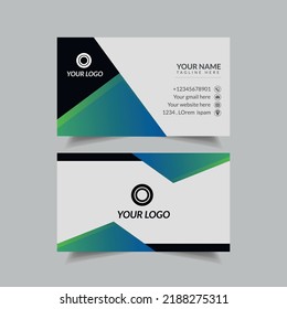 Modern simple business card vector template.