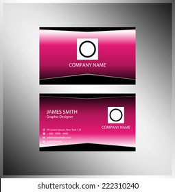Modern simple business card vector template 
