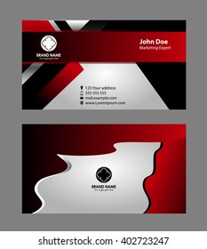 Modern simple business card vector template
