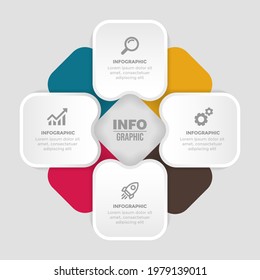 Modern simple business infographic template 