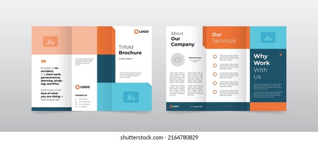 Modern Simple Business Trifold Brochure Design Template