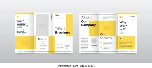 Modern Simple Business Trifold Brochure Design Template