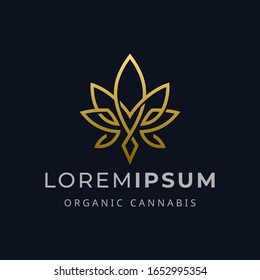 Modern and Simple Cannabis Logo Template