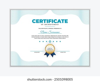 modern and simple Certificate design template
