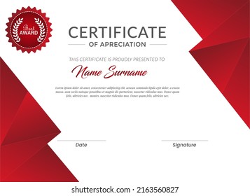 Modern simple certificate template design 