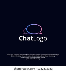 Modern simple Chat logo design