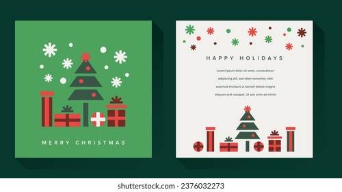 Modern and Simple Christmas Greeting Card Design