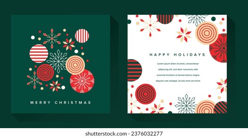 Modern and Simple Christmas Greeting Card Design