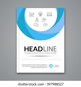 Modern simple circle Vector Template for Business Brochure, Report, Poster, Banner or Flyer Design. Flyer mockup template.