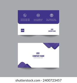 Modern simple clean business card template design. Easy editable Vector illustration.