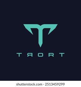 modern, simple, clean, futuristic, simple letter T logo design for business, company, gaming, sports team