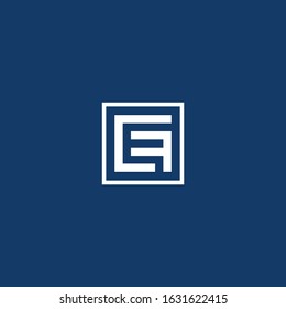 Modern Simple and Clean Letter E and Leter F Logo Design