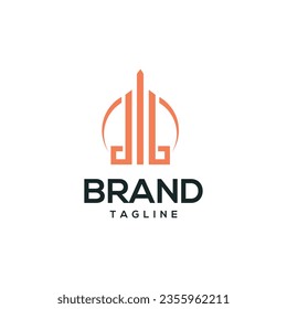Diseño de logotipo moderno, sencillo y limpio para la propiedad inmobiliaria, la compra y venta de viviendas y la industria inmobiliaria.