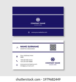 Modern simple clean professional business card template