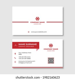 Modern simple clean professional business card template