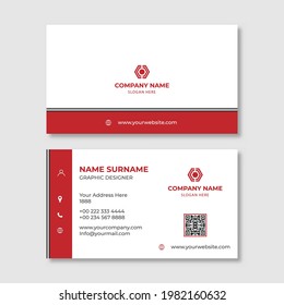 Modern simple clean professional business card template