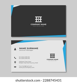 Modern simple clean professional business card template