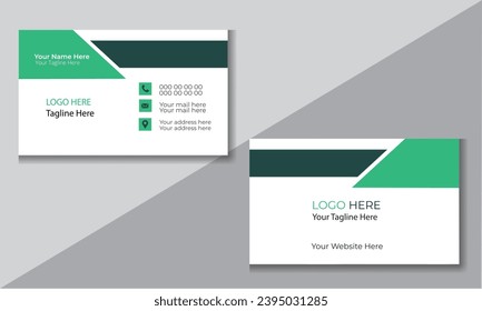 Modern Simple and Clean Red and Black Business Card Template.