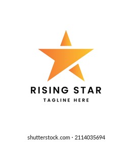 modern, simple and clean rising star vector logo design